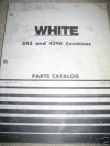 White 545 & 4296 Combine Parts Manual Book Catalog