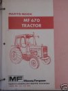 Massey Ferguson 670 Tractor Parts Manual Book Catalog