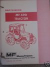 Massey Ferguson 690 Tractor Parts Manual Book Catalog