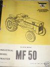 Massey Ferguson 50 Tractor Parts Manual Book Catalog